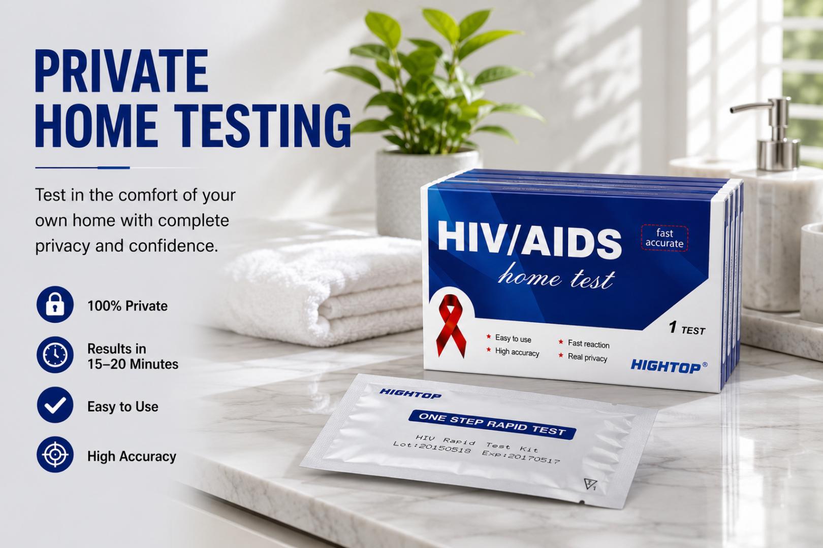 HIV 1 & 2 Rapid Home Test Kit – One Step Self-Test Device (1 Test) view 3