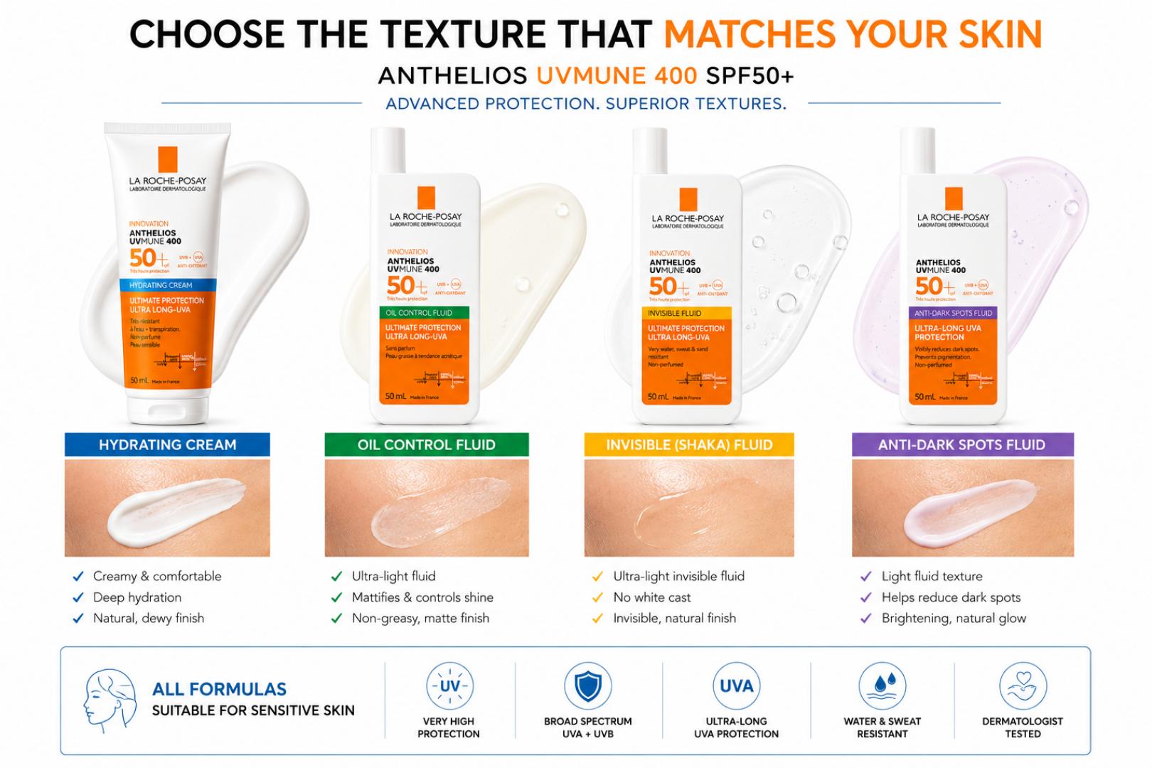UVMUNE 400 SPF50+ Face Sunscreen Collection 50ml