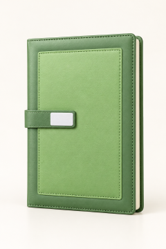 Premium A5 PU Leather Notebook 115 sheets (230 writing pages) – Hardcover Ruled Journal with Magnetic Strap Closure, Pen Loop & Ribbon Bookmark | Writing Notebook & Journaling