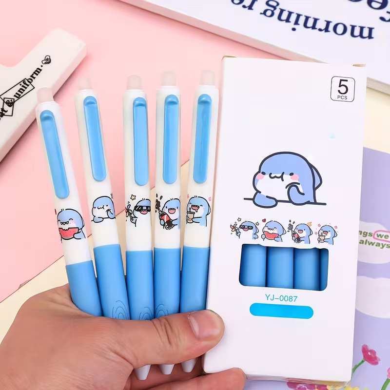 Best price for Erasable Gel Pen 5Pcs Set – 0.5mm Blue Ink Writing Pen ...
