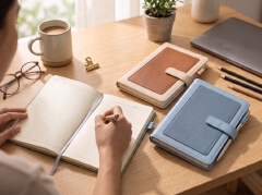 Premium A5 PU Leather Notebook 115 sheets (230 writing pages) – Hardcover Ruled Journal with Magnetic Strap Closure, Pen Loop & Ribbon Bookmark | Writing Notebook & Journaling