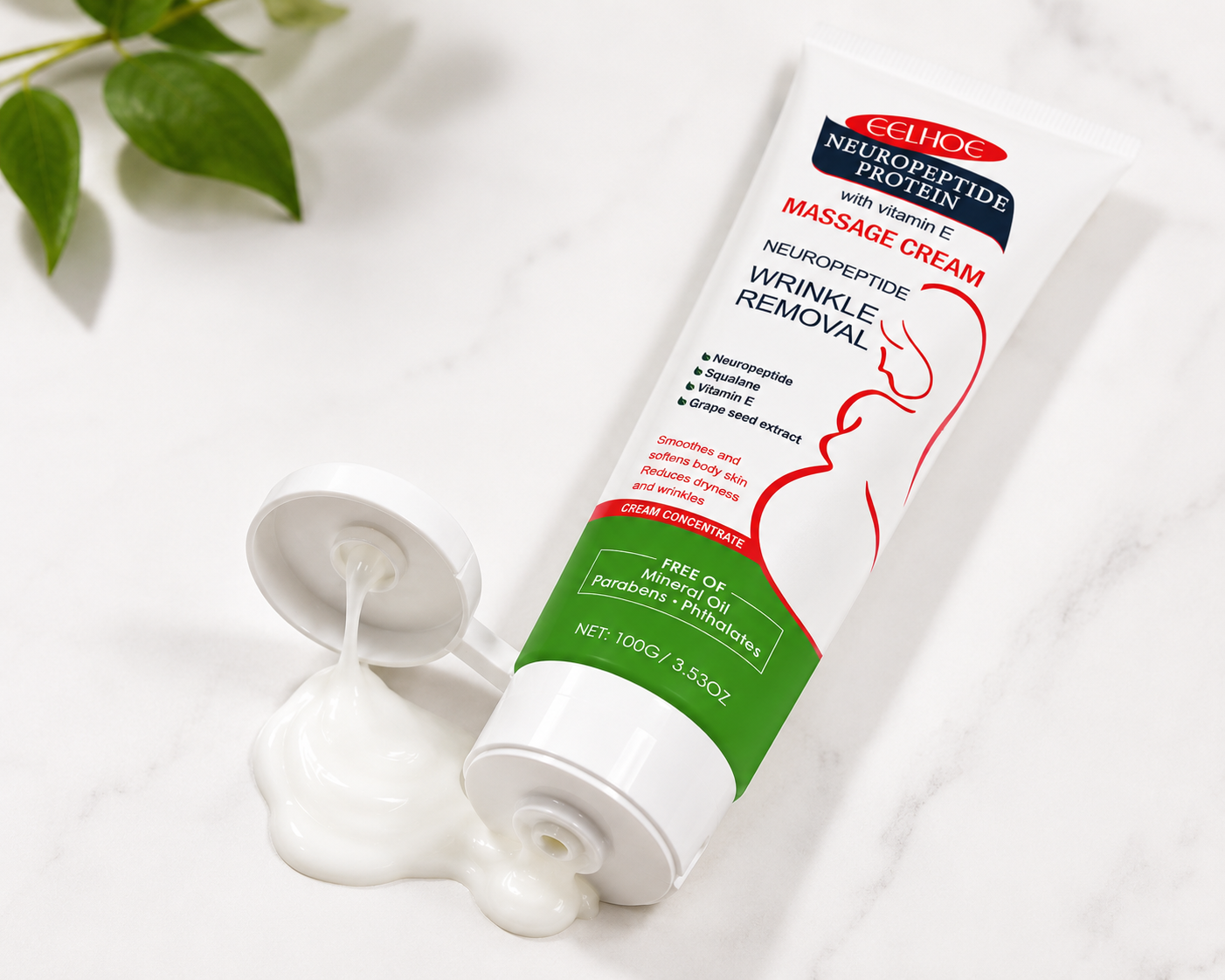 NeuroPeptide Protein Massage Cream for Wrinkle Remover | stretchmarks removal cream– Vitamin E, Squalane & Grape Seed Extract Anti-Aging Moisturizing Cream 100g