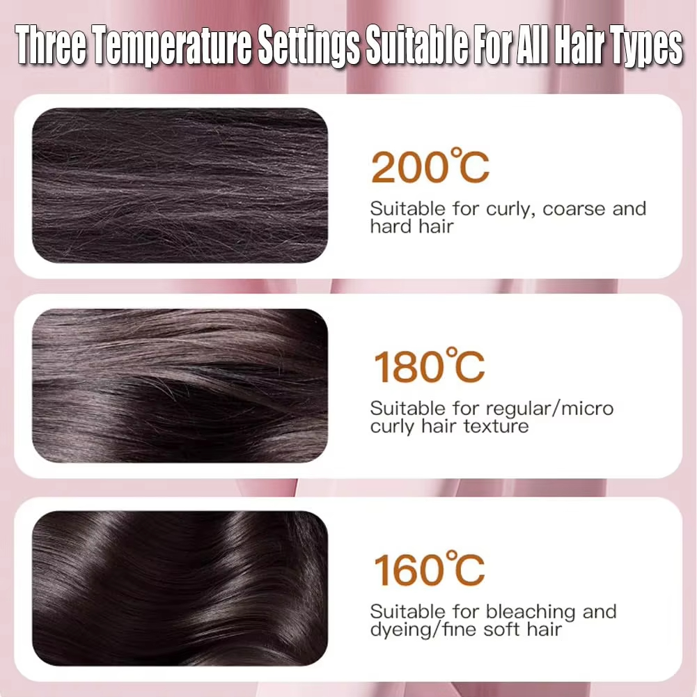 Mini Hair Straightener 3-Speed Temperature Control Rapid Heating & Anti Scald Shell Lightweight and Portable for Travel