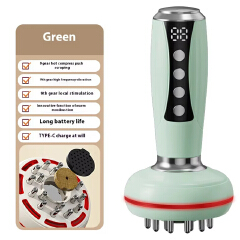 Electric EMS Microcurrent Gua Sha Massager Red Light Heat Therapy Body Anti Cellulite Slimming Vibration Meridian Brush