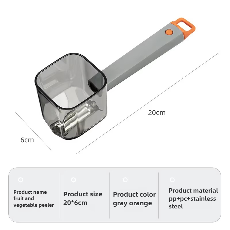 Stainless Steel Single-head Peeler Convenient Fast Kitchen Gadget Long-handled Creative Vegetables Fruits Peeler BHL966-FRO