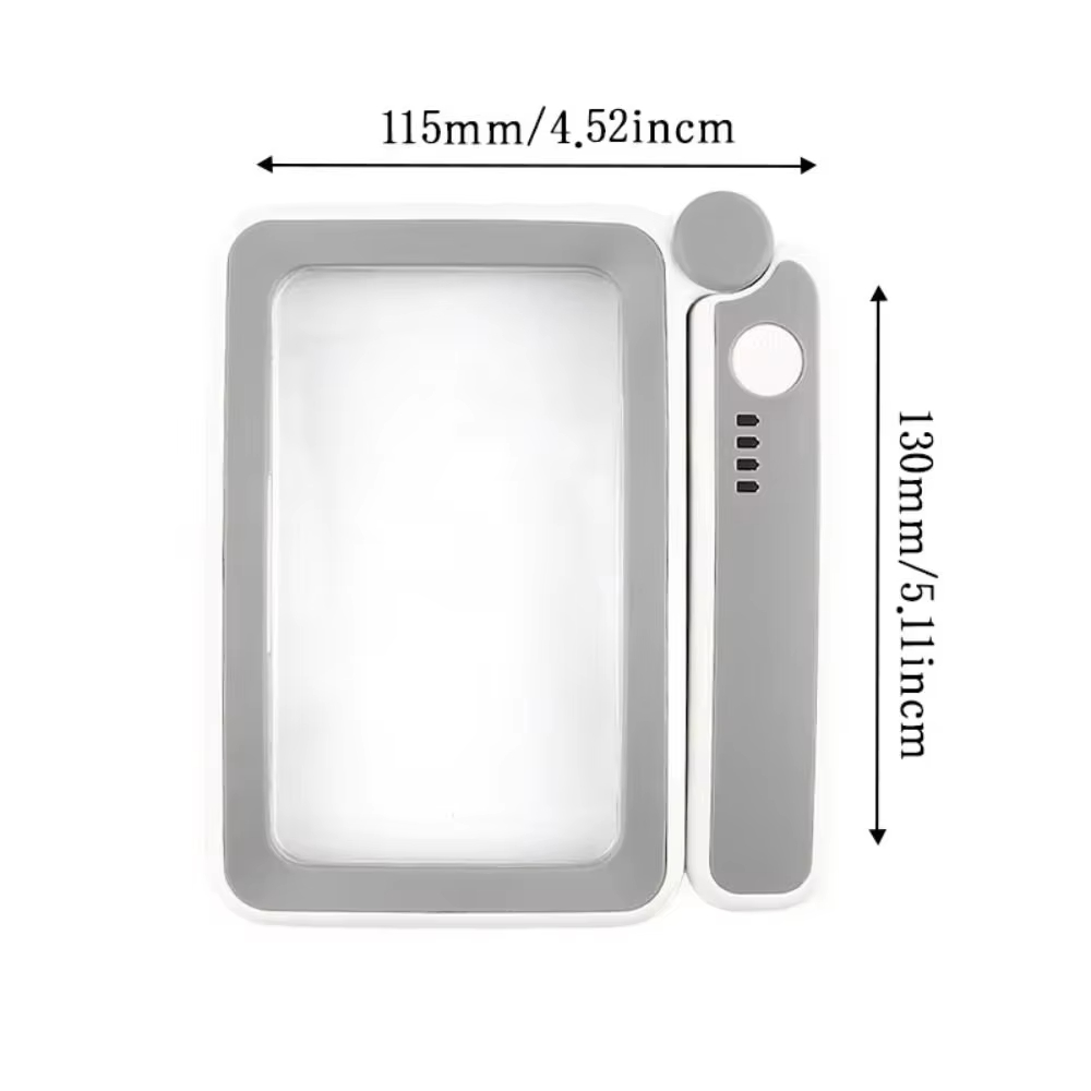 4X Magnification Magnifying Glass 10 LED Lights 3 Lighting Modes Rechargeable Magnifier USB Rechargeable Large Lens