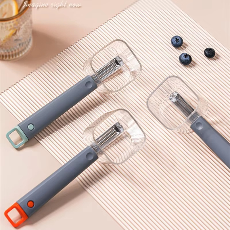 Stainless Steel Single-head Peeler Convenient Fast Kitchen Gadget Long-handled Creative Vegetables Fruits Peeler BHL966-FRO