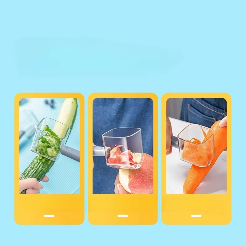 Stainless Steel Single-head Peeler Convenient Fast Kitchen Gadget Long-handled Creative Vegetables Fruits Peeler BHL966-FRO