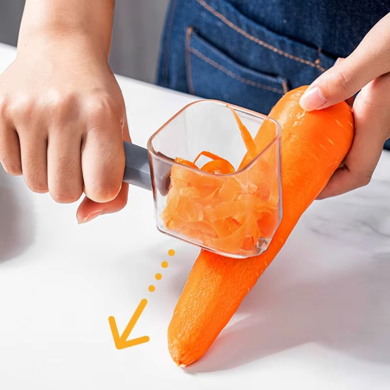 Stainless Steel Single-head Peeler Convenient Fast Kitchen Gadget Long-handled Creative Vegetables Fruits Peeler BHL966-FRO