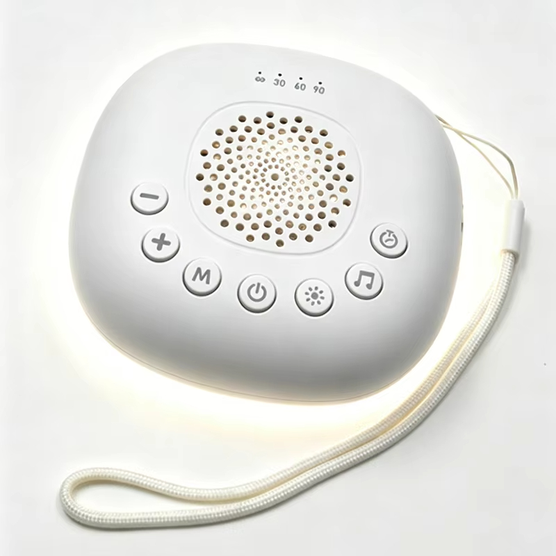2-in-1 White Noise Sound Machine USB Portable Baby Sleep Machine 20 Soothing Sound LED Night Light Built-in Rechargeable Battery