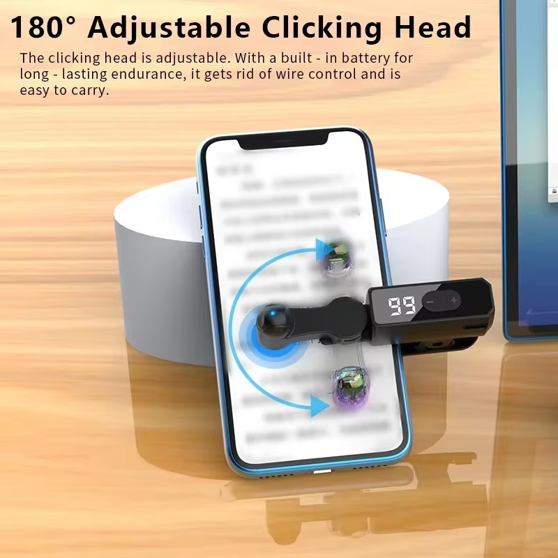 Ultra-fast Click Auto Screens Clicker With Screen Type C Charging Touch Tapper for Mobile Phone Tablet Page Turning for Novels