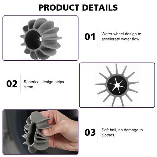 10pc Reusable Silicone Laundry Ball Clothes Hair Cleaning Tools Pet Hair Remover Washing Machine Cat Hair Catcher Laundry Ball White 10pcs