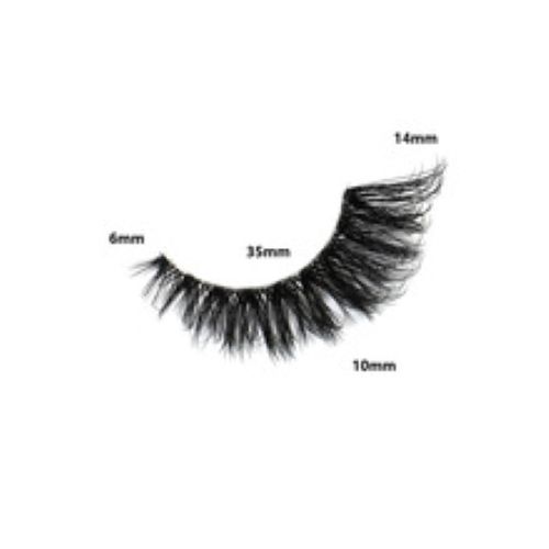 FBMGROINNEYA Cat Eye Lashes Fluffy Faux Mink Lashes 8D Volume Wispy Long Lashes Fake Eyelash Russian Strips 7 Pairs Pack Makeup Black One Size view 2
