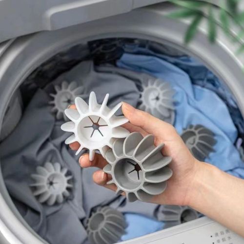 10pc Reusable Silicone Laundry Ball Clothes Hair Cleaning Tools Pet Hair Remover Washing Machine Cat Hair Catcher Laundry Ball White 10pcs