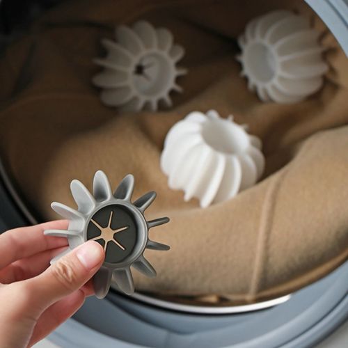 10pc Reusable Silicone Laundry Ball Clothes Hair Cleaning Tools Pet Hair Remover Washing Machine Cat Hair Catcher Laundry Ball White 10pcs