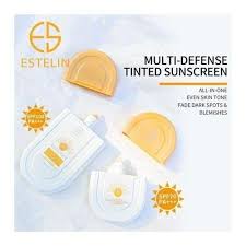 ESTELIN Sunscreen Cream (100g) All-In-One Multi-Defense Tinted SPF 100 PA+++ Sunblock UVA UVB Protection