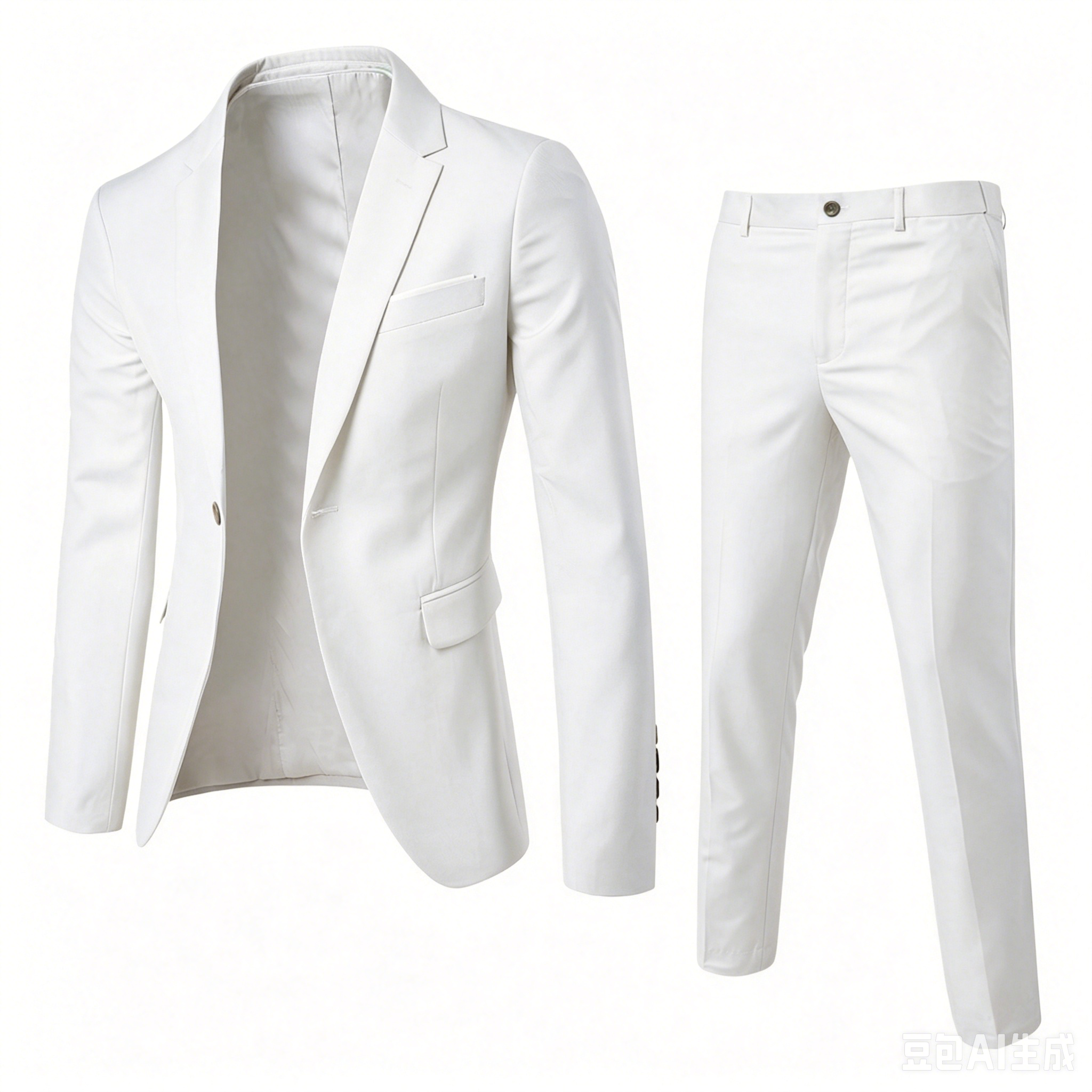 New men's suit with long sleeves and one button suit jacket slim long trousers business professional suit two-piece wedding dress is suitable for leisure business activities.
