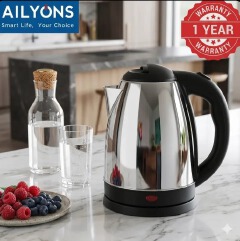 OFFER!! OFFER!! AILYONS 2.0L Stainless Steel Electric Kettle – Rapid Boil & Auto-Shutoff Crafted from premium food-grade stainless steel