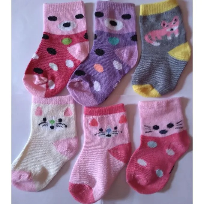 OFFER OFFER!!!12pairs Kids socks new born (0-12 mnths), Designed to keep tiny toes cozy and stylish, they come in assorted colors to match any outfit. Gentle on delicate skin,