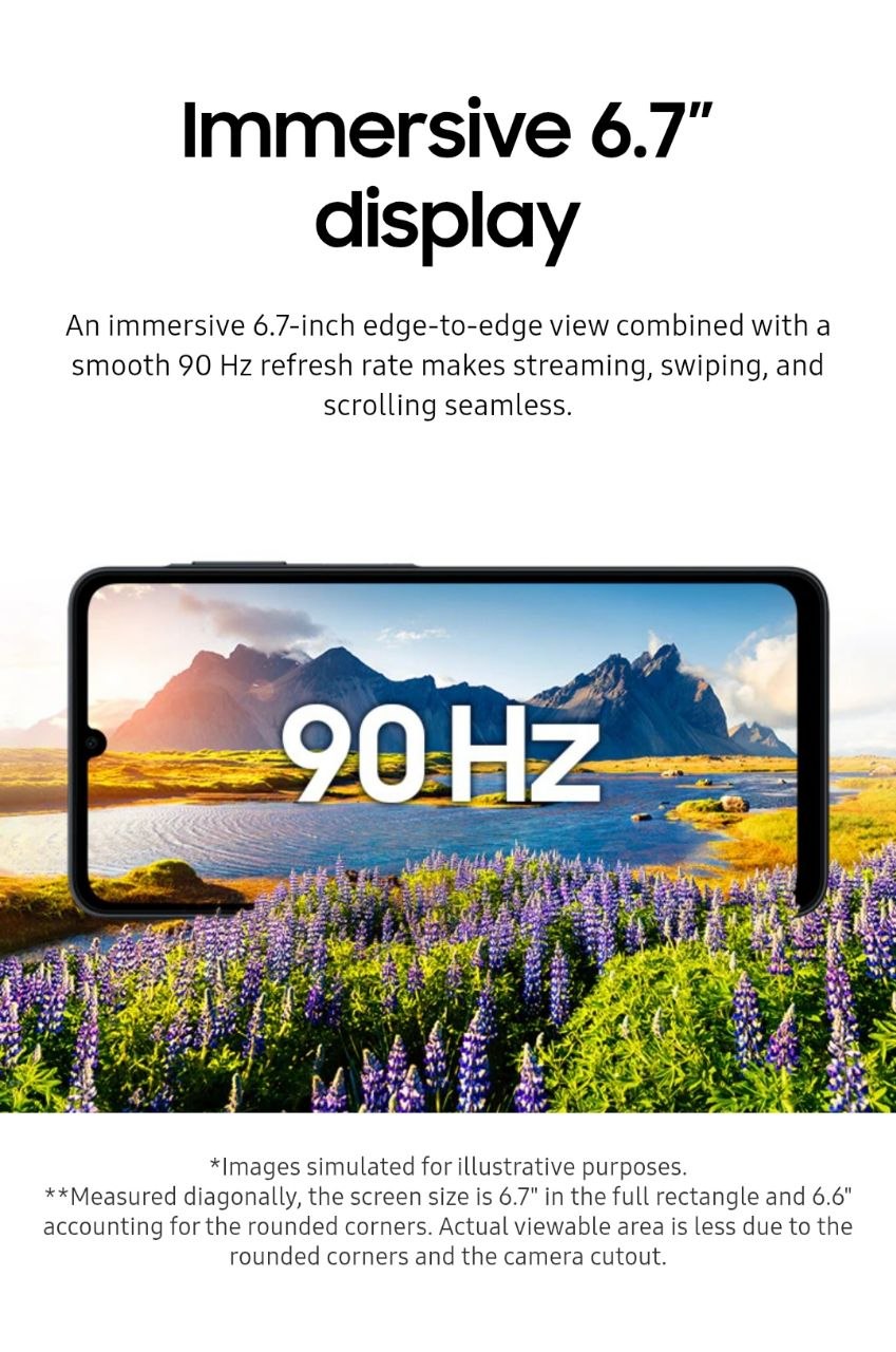 Samsung Galaxy A07 4G - Power to play, stream, and multitask all at once - Comes with a free 25W Adapter and phone cover