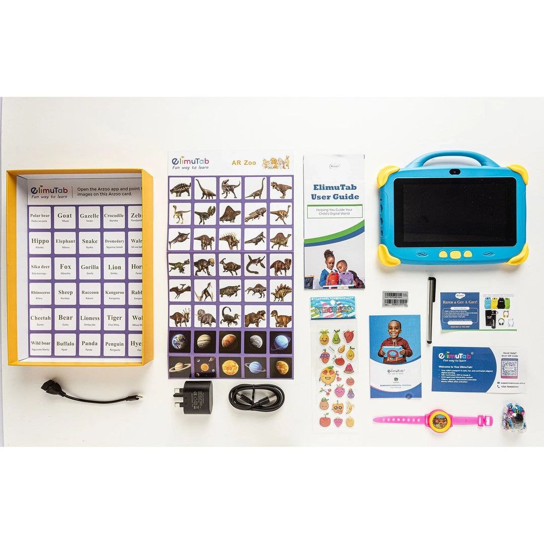 ElimuTab ET05 Pro - Educational tablet designed for children aged 3 to 12 - Preloaded with curriculum-aligned content (CBC, Cambridge, Montessori) and robust parental controls.