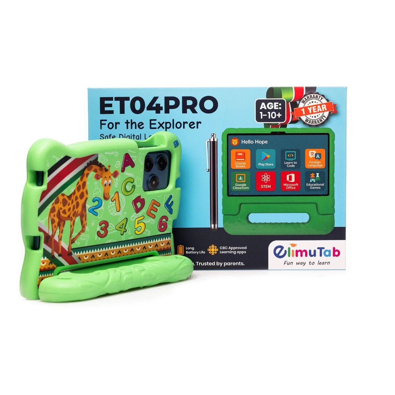 ElimuTab ET04 Pro – 7 Inch Educational Tablet Kenya | Kids Safe CBC Learning Tablet
