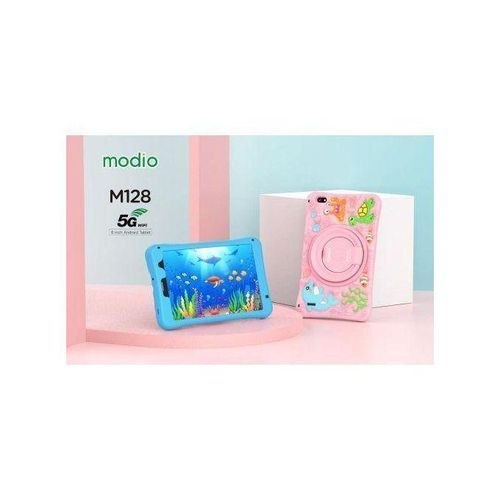 Kids Tablet Modio M128 - Budget-friendly tablet made for everyday use - Slim, lightweight and beautifully designed - Kids can easily carry it around the room and house as they use it.