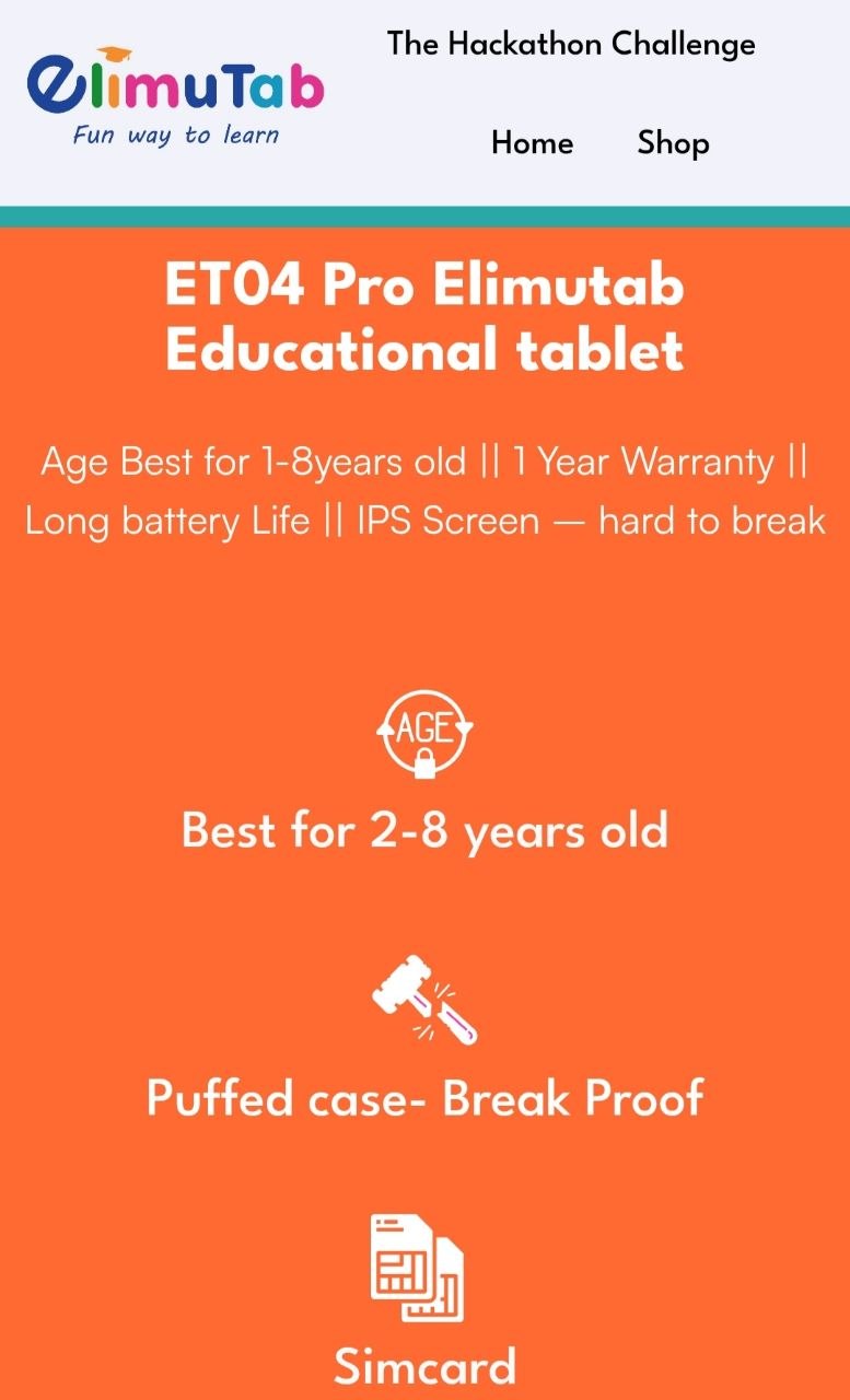 ElimuTab ET04 Pro – 7 Inch Educational Tablet Kenya | Kids Safe CBC Learning Tablet