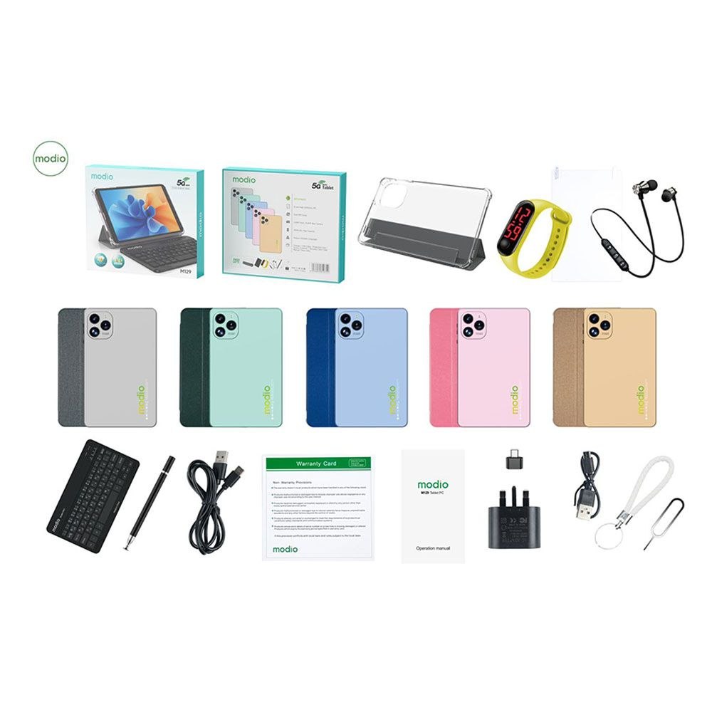 Modio M129 5G Tablet - Modern tablet designed to deliver smooth performance, large storage and everyday reliability for entertainment, work and study