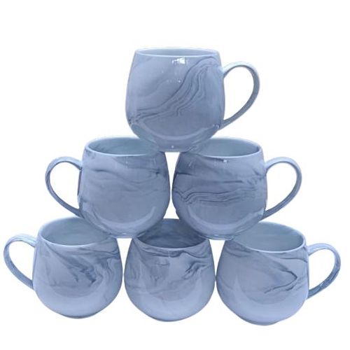 Marble mug set is a perfect choice🍁🍁6PCS Marble Design Ceramic Coffee Mug Set – Modern Tea & Coffee Cups With Handle – Elegant Kitchen Drinkware Set💃modern marble design gives the mugs a stylish ap