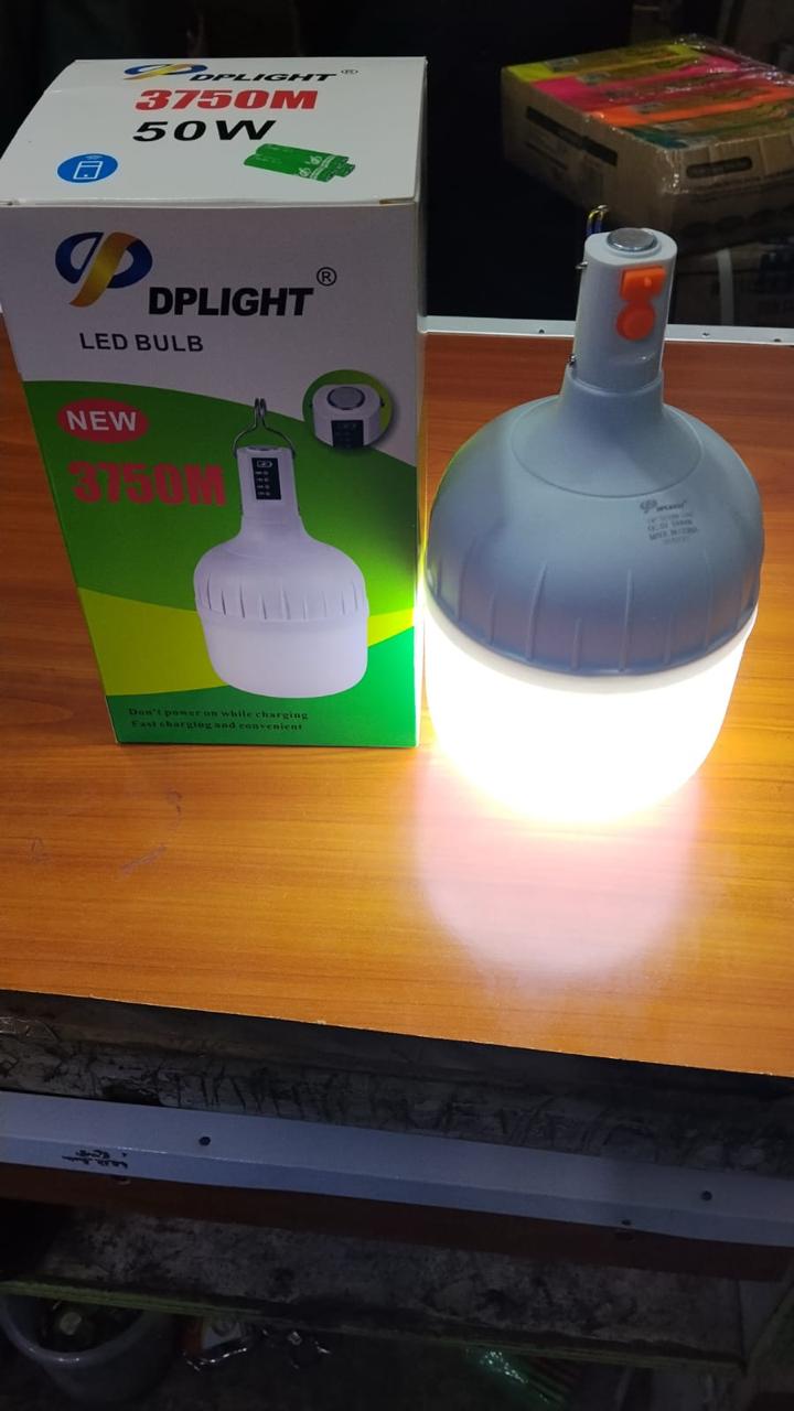 🪄🪄DP Light 50W Rechargeable LED Bulb - Emergency Backup Light, White, 4-6 Hours Runtime🔥Charges while in normal use – Auto-switches to battery when power goes off

???? Comes with hanging hook – Gr