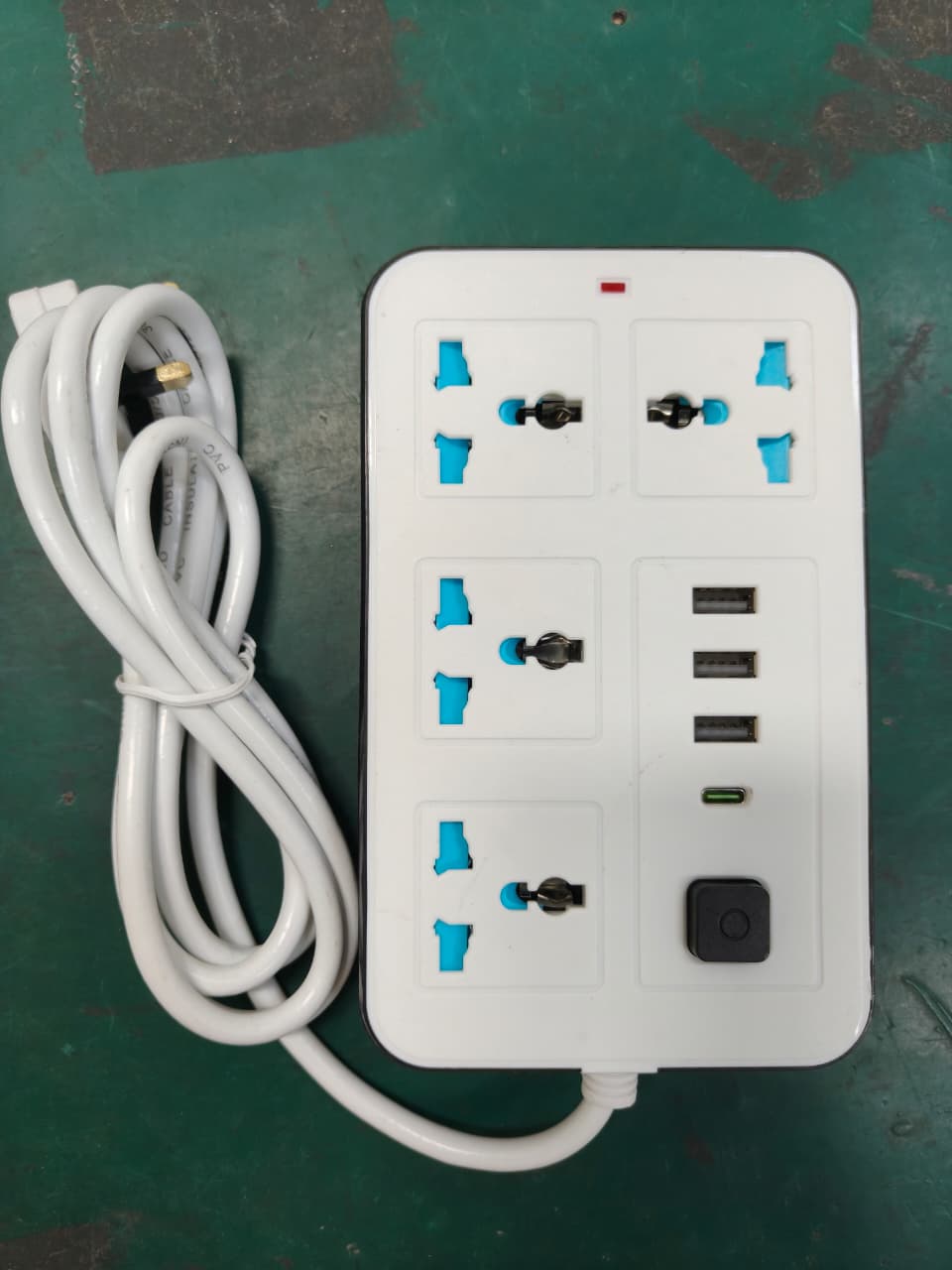 🪄🪄4-Way Universal Extension Socket with 3 USB & Type-C Port Heavy-Duty 1.8-Meters Power Strip - EX22-F White💫💫Upgrade your power setup with this versatile extension socket, engineered to handle mu