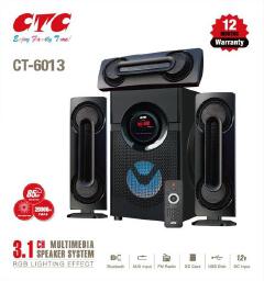 OFFER🍁OFFER‼️CT-6013 3.1CH Multimedia Speaker System 20000W PMPO, Bluetooth, Black👀powerful and stylish sound solution designed for music lovers, movie enthusiasts, gamers, and party hosts. Built to