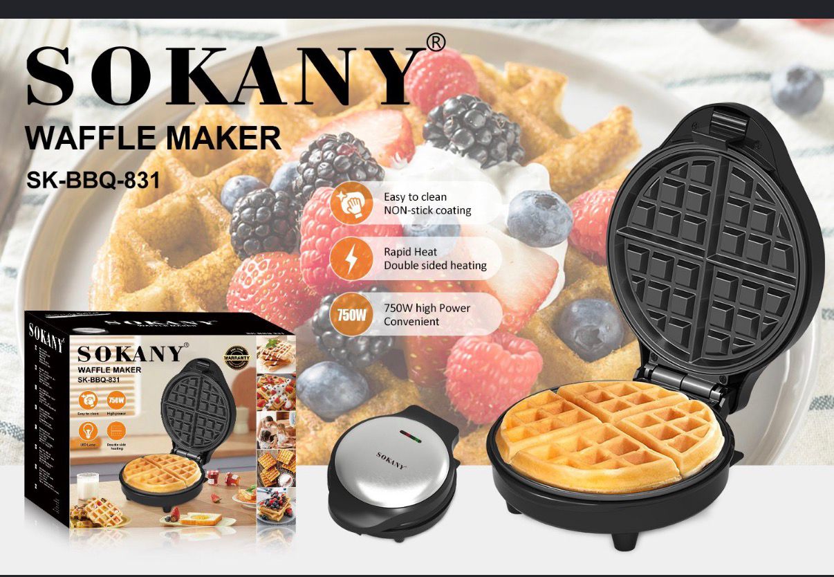 ‼️🪔Electric Waffle Maker Sandwich Cake Machine Baking Pan Bubble Egg Cake Oven Breakfast Eggette Waffle Machine💫💫Stainless steel+Non-stick coating+Bakelite+Environmently friendly Plastic
: Black+si