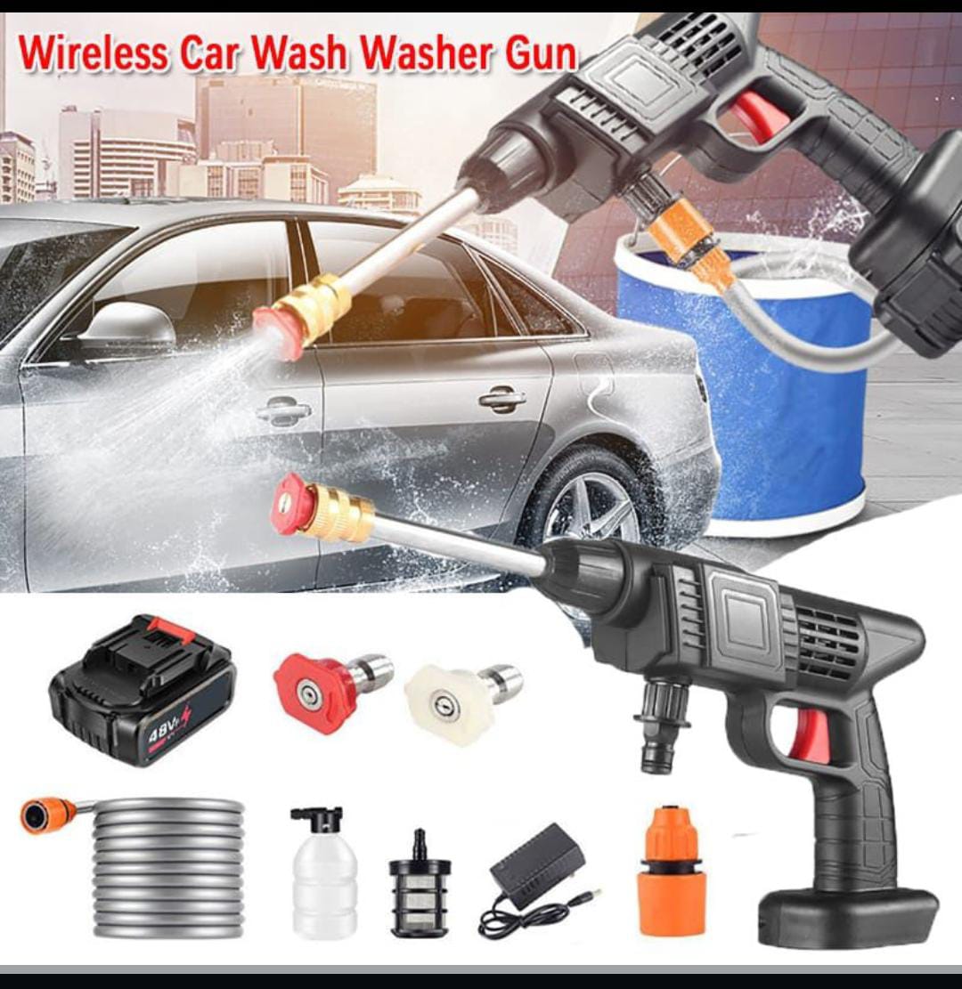 ON STOCK🪄🪄Wireless Car Wash Spray Gun Machine with Portable Lithium Battery💫💫2 x 24V 15Ah rechargeable battery lasts above 60min (use 2-6 times on one charge)
Lightweight & Portable
cordless power