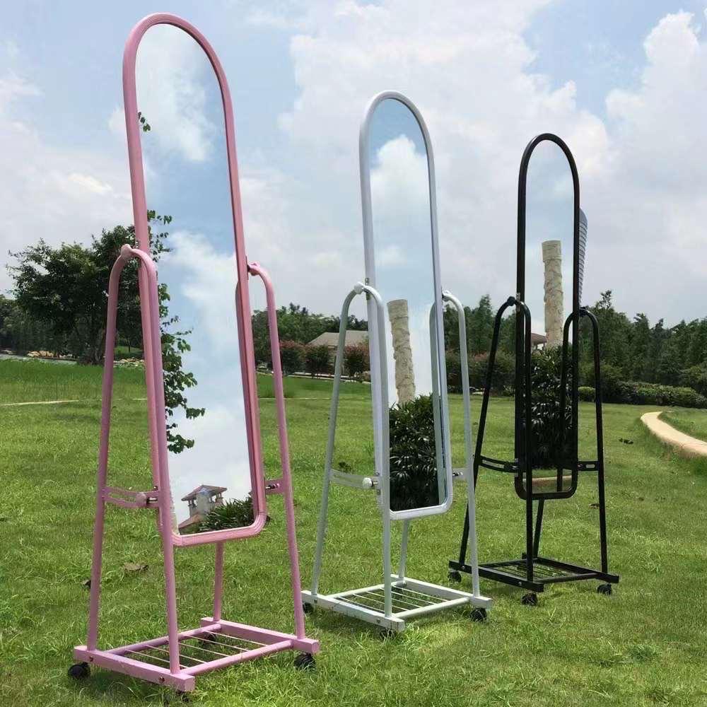STRONG🔥🔥ELEGANT💃Big size
Black Full Length Dressing Mirror with Wheels and shoes ‼️Adjustable angle good for normal height imaging.
▪Can tilt to any angle, so you can adjust it to view yourself fro