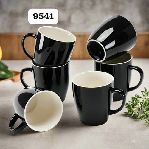 🥕🎯Nice One Set of 6pcs 400ML High Quality Porcelain Cups Tea Milk Coffee Mugs🥬elegant set features beautifully designed cups that are perfect for enjoying your favourite hot beverages. Whether it's