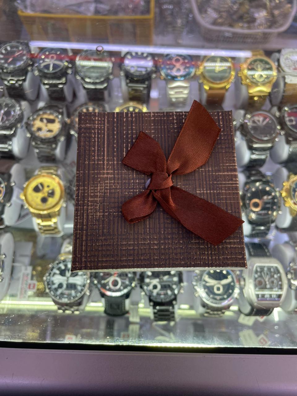 Luxury Square Gift Box with Satin Bow Tie | Premium Watch & Jewelry Packaging Organizer Case