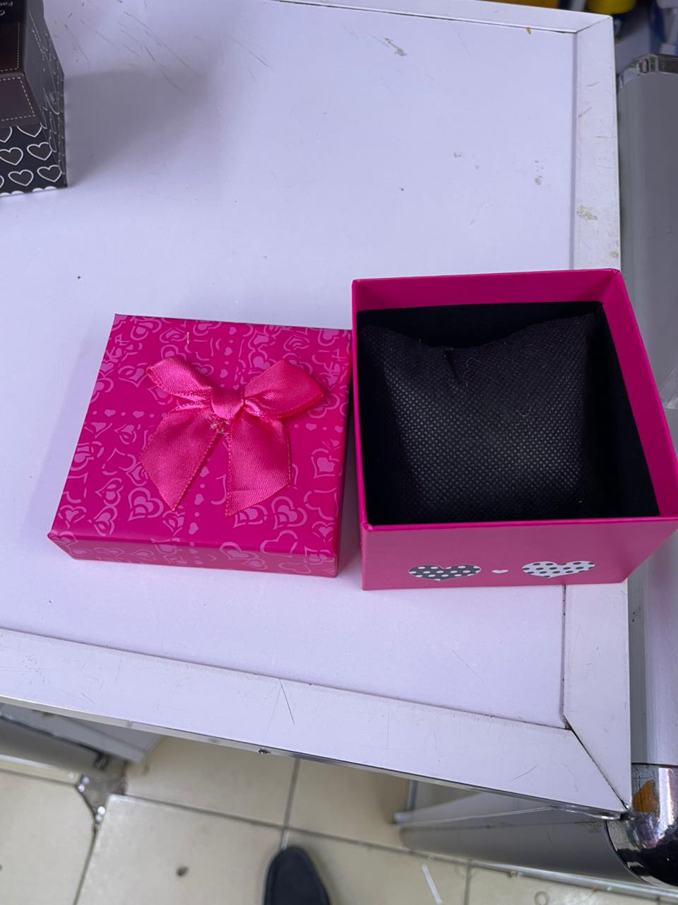 Luxury Square Gift Box with Satin Bow Tie | Premium Watch & Jewelry Packaging Organizer Case