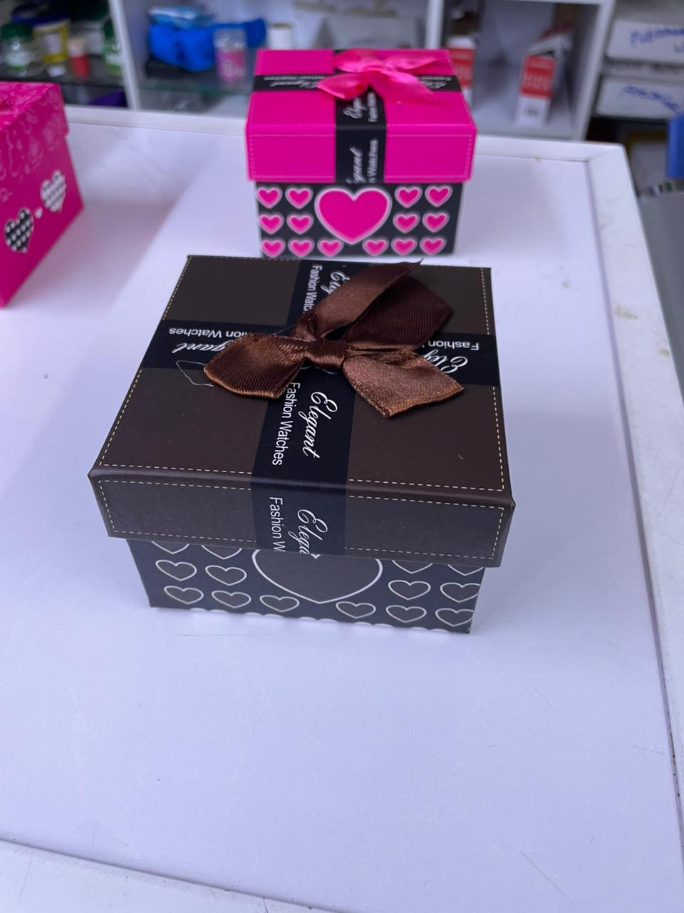 Luxury Square Gift Box with Satin Bow Tie | Premium Watch & Jewelry Packaging Organizer Case