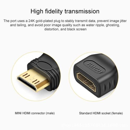Mini HDMI to HDMI Adapter Connector – High-Speed HDMI Converter | 4K HD Audio & Video | Plug & Play