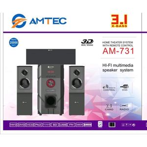 AMTEC  AM-731 3.1CH X-BASS POWERFUL Multimedia Home Theater System 20000W PMPO