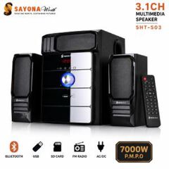 SAYONA SHT-SO3 Multimedia Speaker 3.1CH – Bluetooth Wireless, USB/SD & FM Radio