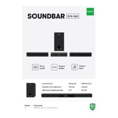 Synix Sound Bar Multimedia Woofer Speaker System SYN-S60 BLACK