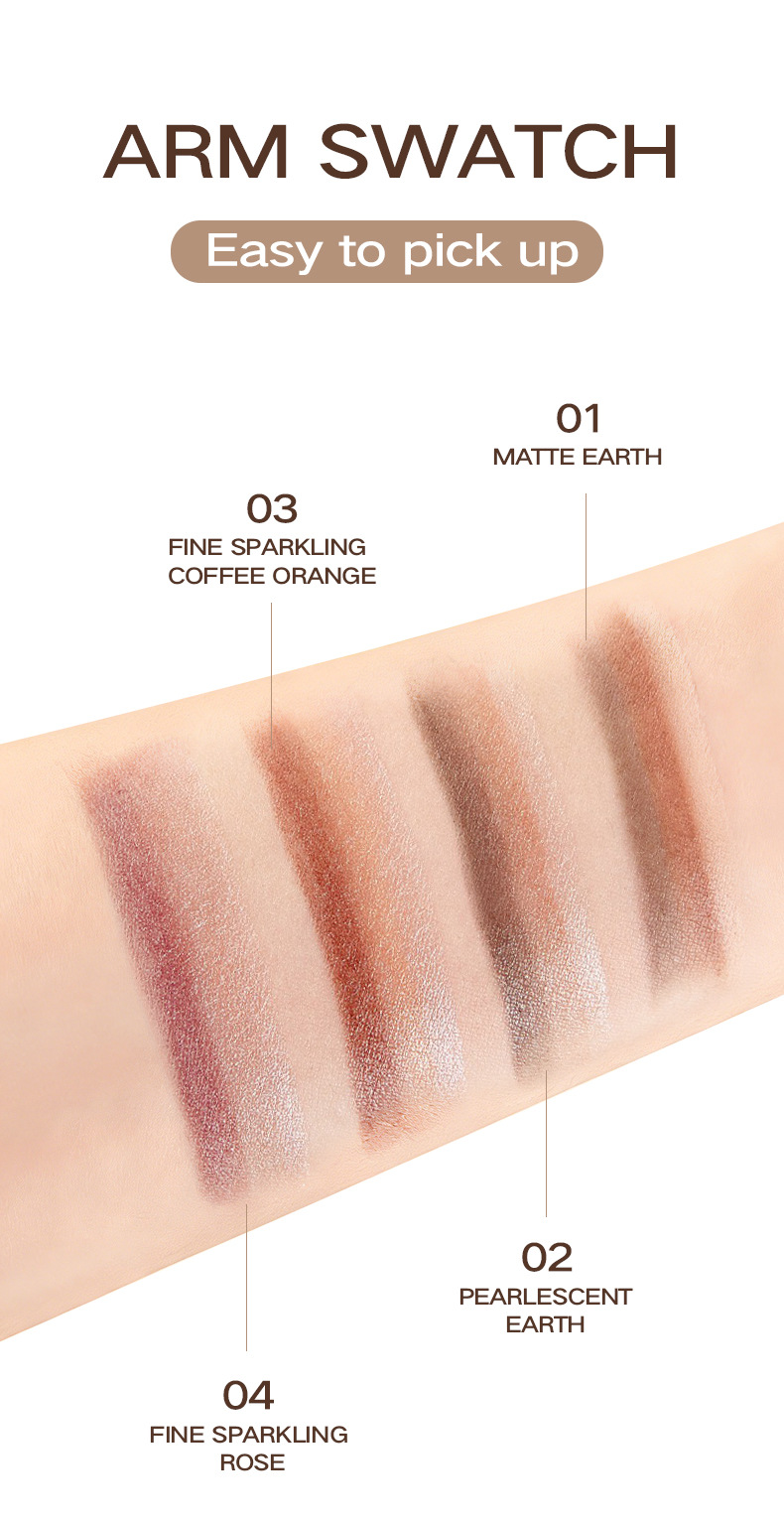 1PC Three Color Eye Shadow Stick, Matte, Fine Flash, low Saturation, Natural Pearl, a Touch of Color Changing eye Shadow Stick view 9