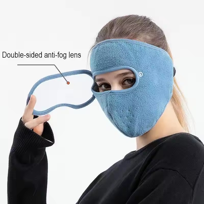 Winter Windproof And Dust-proof Full Face Mask Cycling Ski Breathable Mask Eye Mask High-definition Anti Fog Lens Cover FZ-428