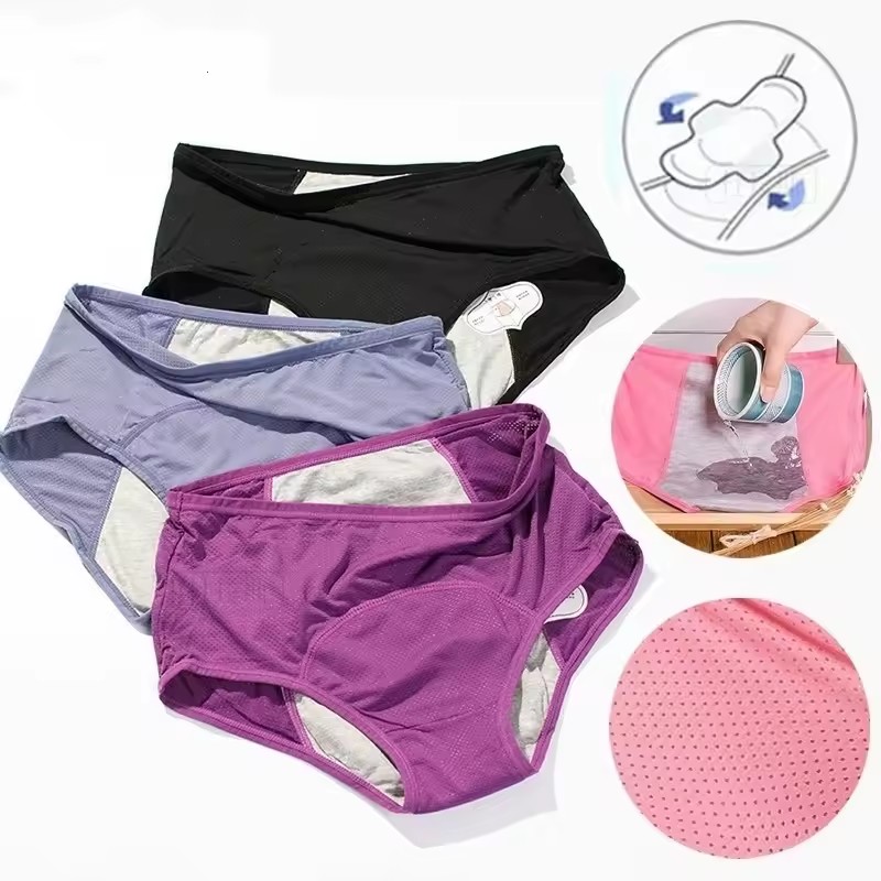Menstrual Panties Women Sexy Pants Leak Proof Incontinence Underwear Period Proof Briefs High Waist Warm Female FZ-362