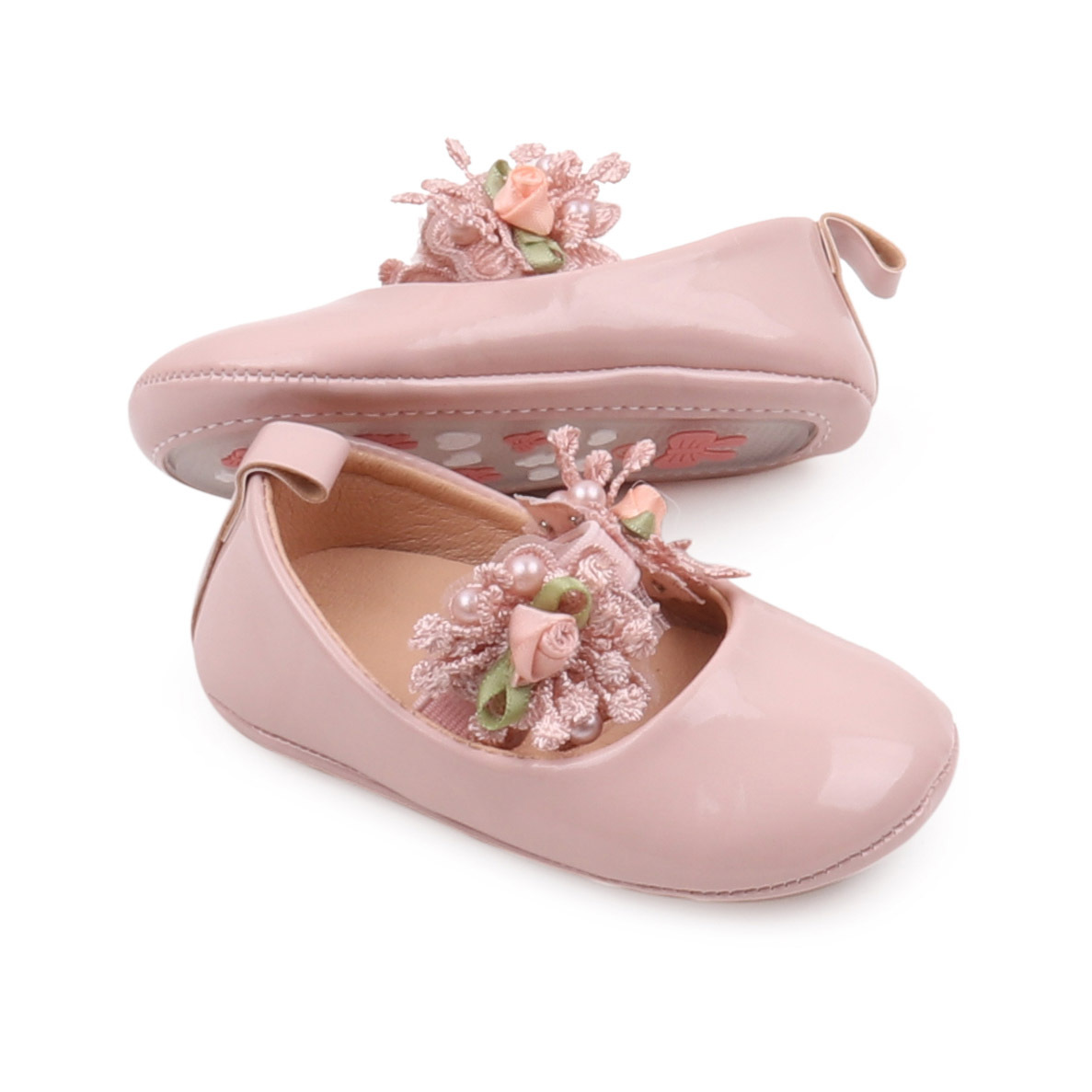 2026 Spring and Summer Baby Girl Shoes High Quality PU and TPR Anti-slip Sole Beautiful Flower Mary Jane Style Fashion Sandal