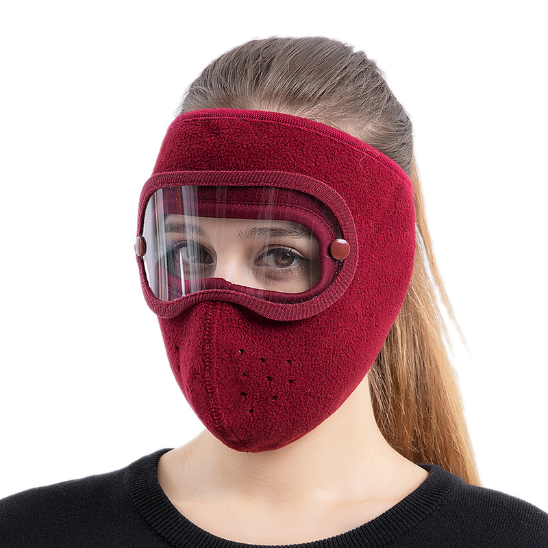 Winter Windproof And Dust-proof Full Face Mask Cycling Ski Breathable Mask Eye Mask High-definition Anti Fog Lens Cover FZ-428