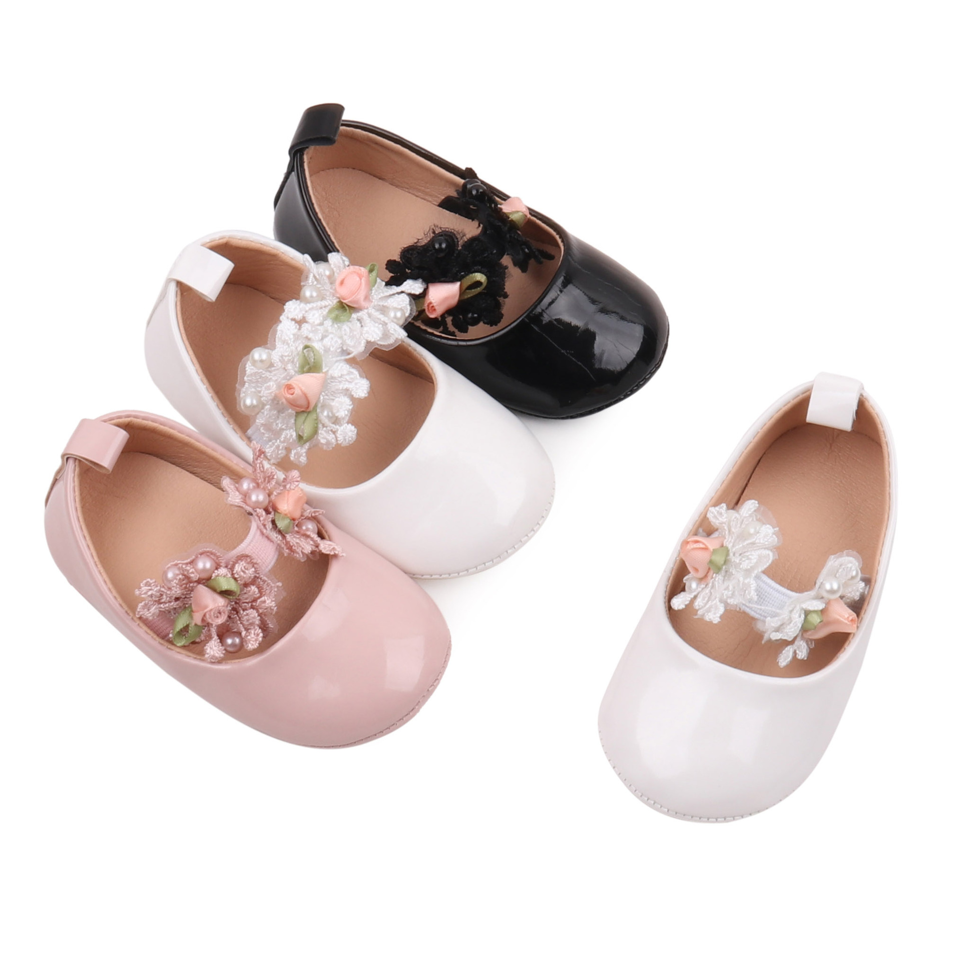 2026 Spring and Summer Baby Girl Shoes High Quality PU and TPR Anti-slip Sole Beautiful Flower Mary Jane Style Fashion Sandal